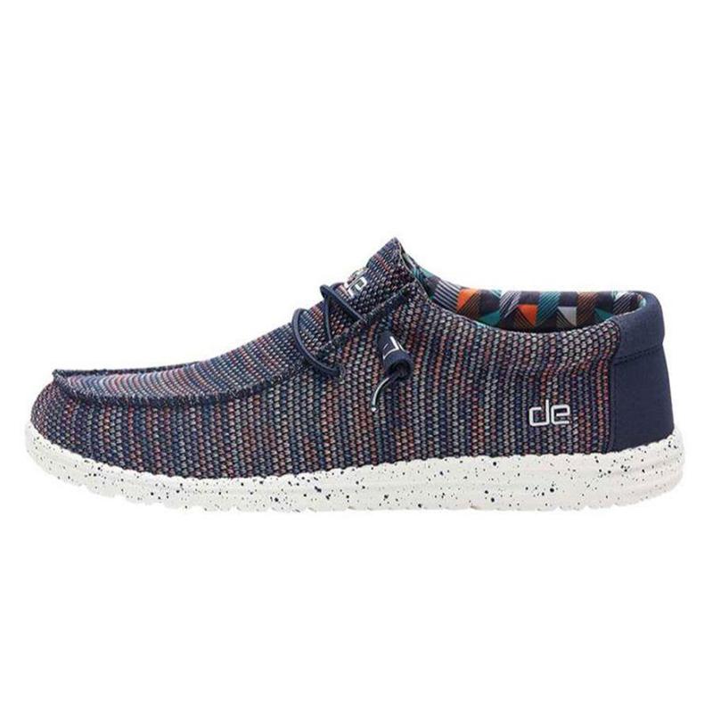 Hey Dude Wally Sox Multi Skor Herr Blå Orange | D1W8CHSD