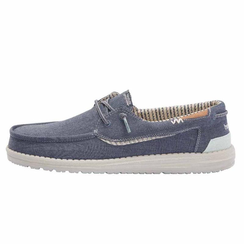 Hey Dude Welsh Chambray Båtskor Herr Blå | 5WUM0S37