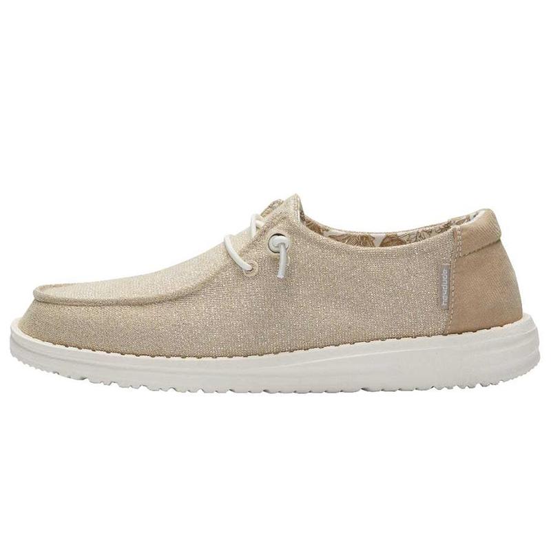 Hey Dude Wendy Stretch Sparkling Skor Dam Beige | QCZR2JSU