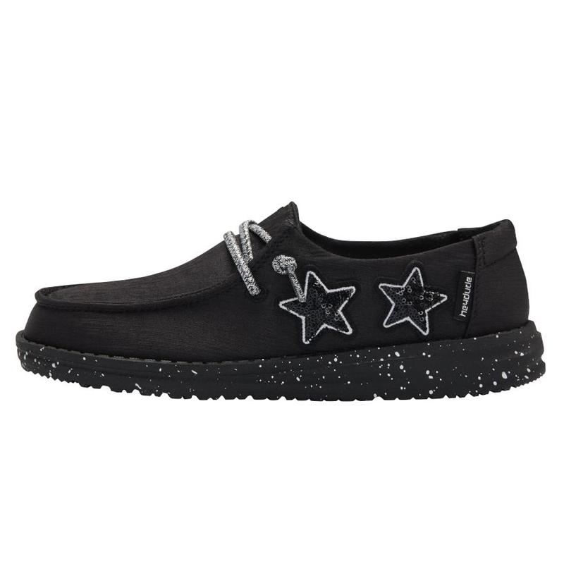 Hey Dude Wendy Youth Girls Skor Barn Svarta | 6I74UGP4